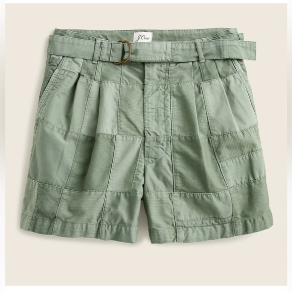 J. Crew Limited Edition Green Patchwork Shorts Size 4 - Picture 1 of 11